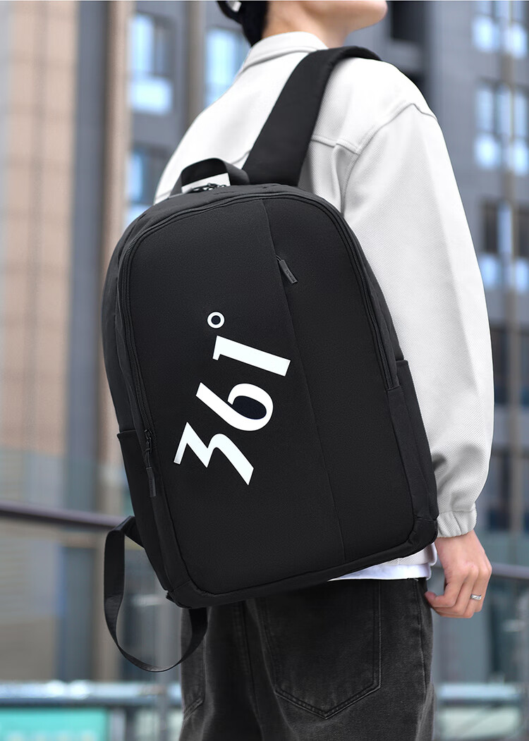 361° Backpack 2025 New Large Capacity School Bag Outdoor Sports Casual Laptop Bag Black 5