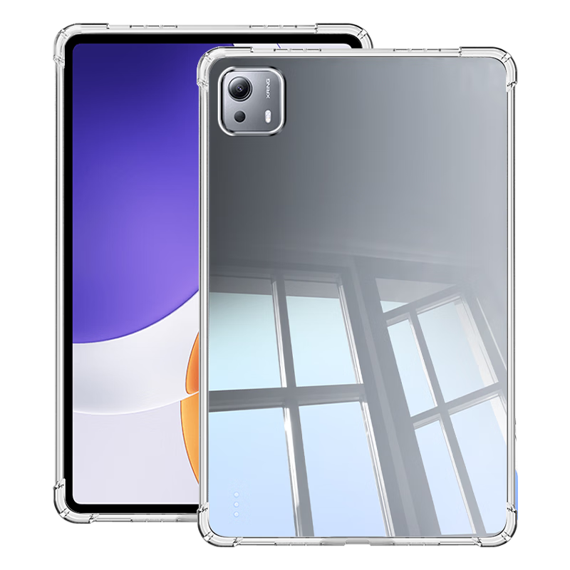 Coolerfun Xiaomi Pad 6s/7s Pro 12.4 Inch 2024 Model Transparent Slim Full-Coverage Anti-Bend Corner Drop Protection Case
