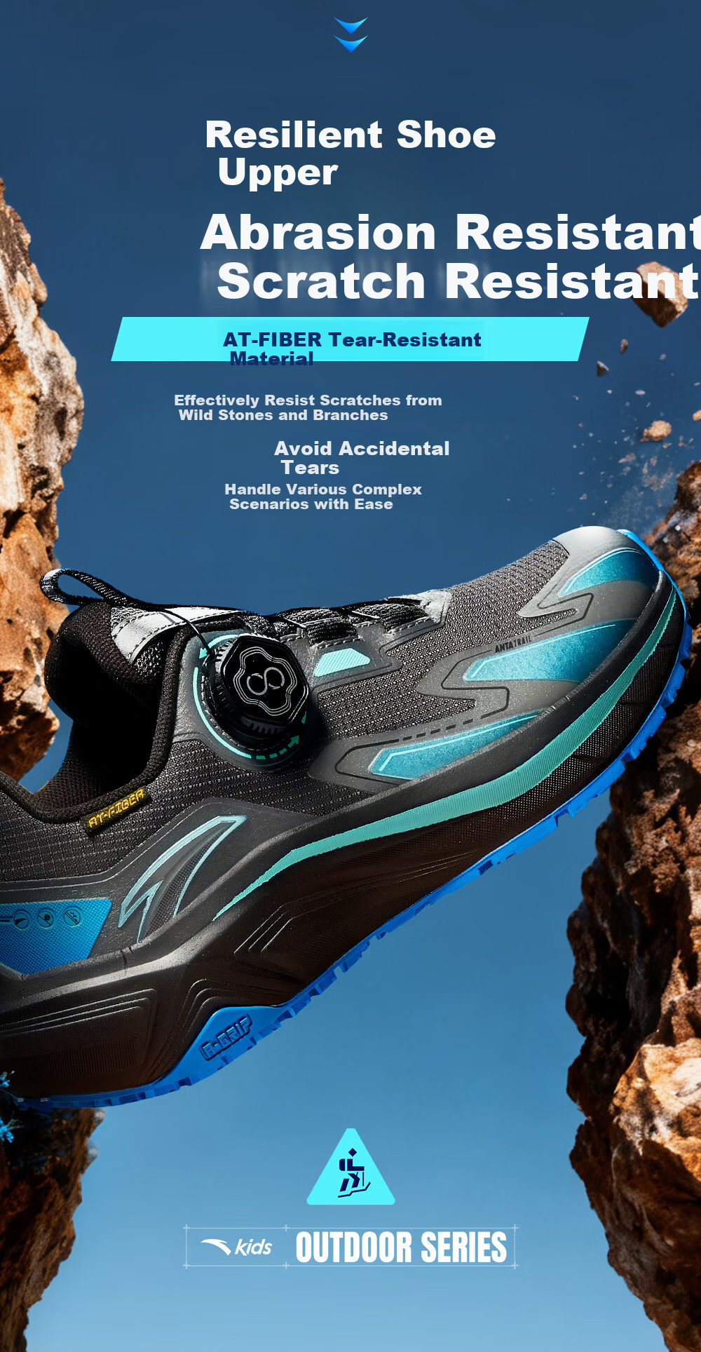 ANTA Children's Running Shoes for Boys, Autumn And Winter Flying Shield Sports Running Shoes, Student Sneakers A12545503 9