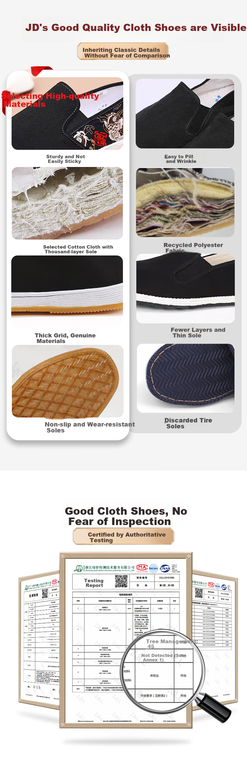 YUZHAOLIN Traditional Beijing Cloth Shoes with Thousand-Layer Casual Printed Trendy Slip-On Flat Men's Shoes Y1S-1005 Size 44 11