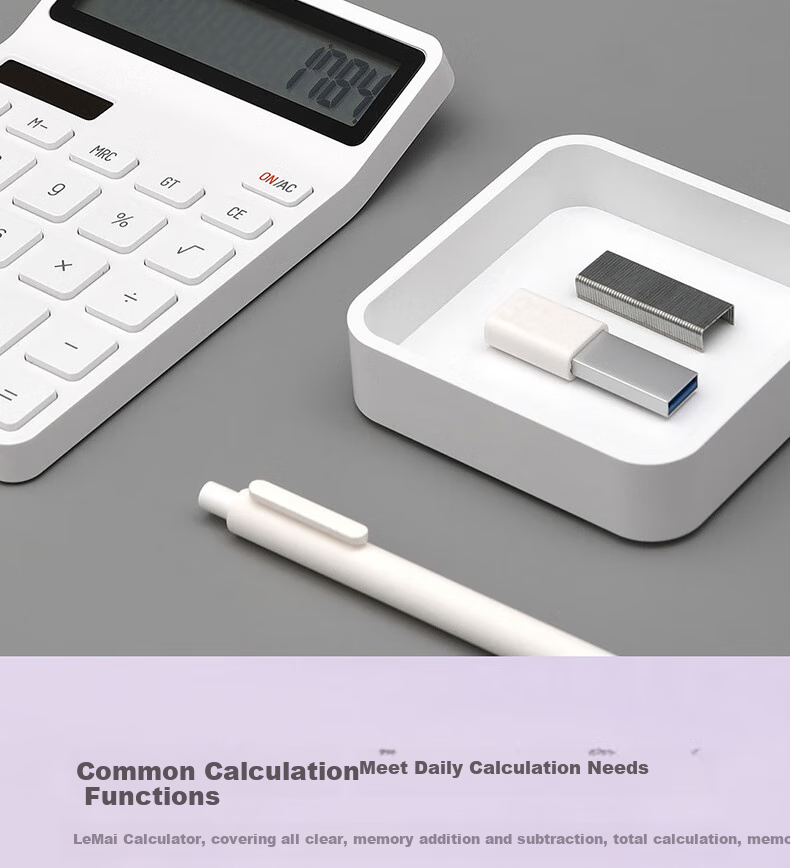 KACO Dual Power Calculator with 12-Inch Large Screen, Desktop Computer Office Supplies, White 5