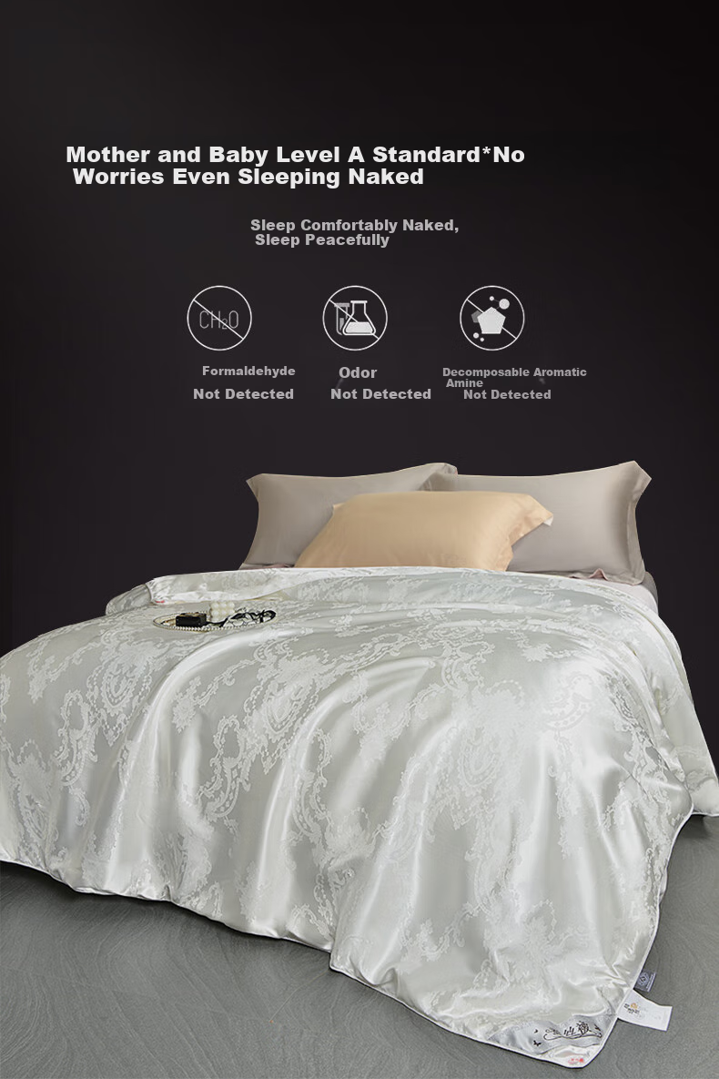 La Torretta Class A 100% Silk Comforter, Natural Wild Jacquard Spring And Autumn Air Conditioning Quilt, Approximately 3.8 Jin, 200*230cm 11