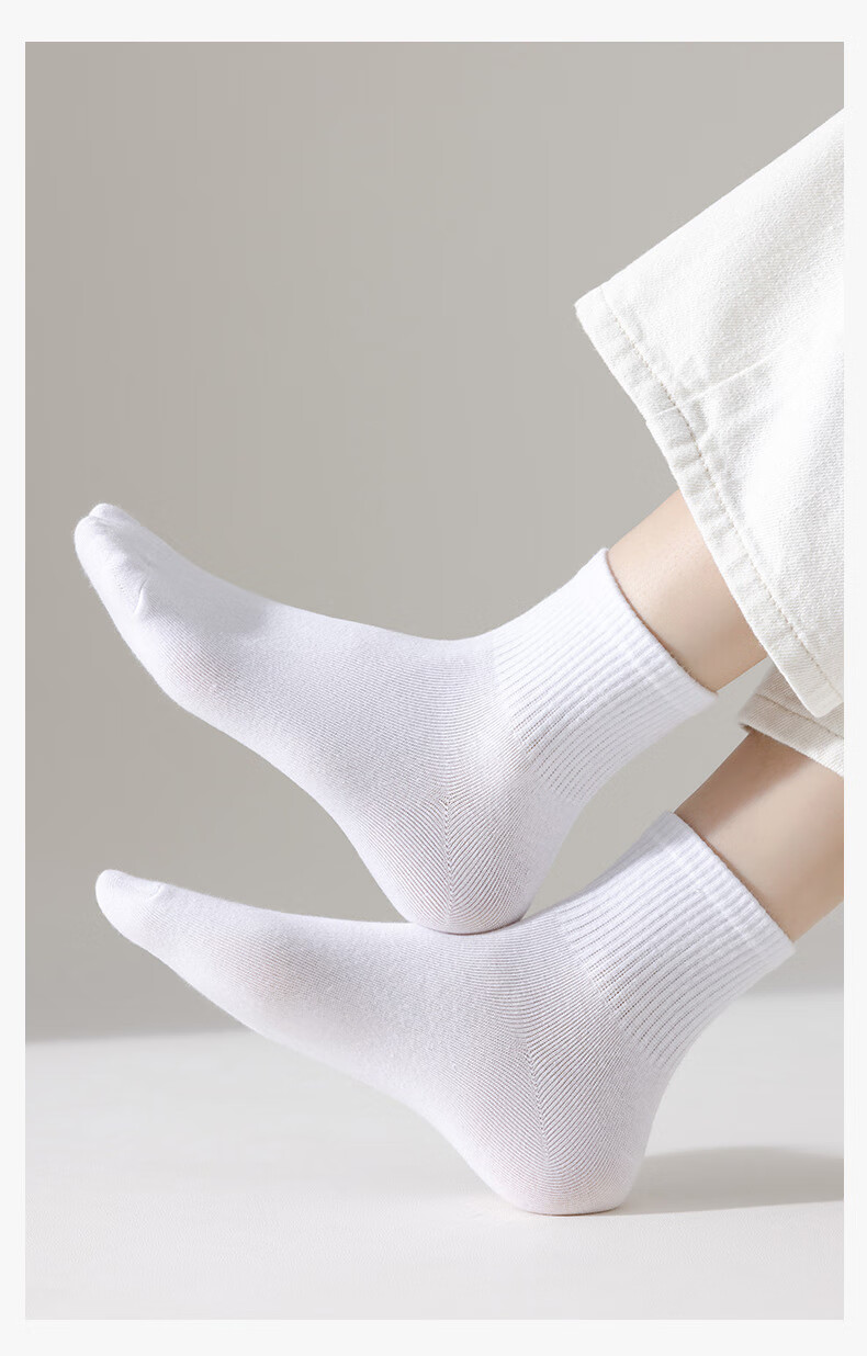 VICTORIATOURIST 10 Pairs Women's Sports Casual Cotton Socks Spring Summer Breathable Running Short Tube Sweat-Absorbing Odor-Resistant Solid Color Socks 14