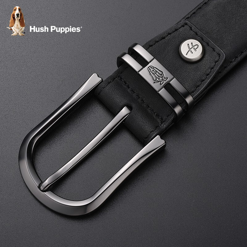 Hush Puppies Men's Leather Belt Simple Classic Casual Waist Belt Gift for Boyfriend