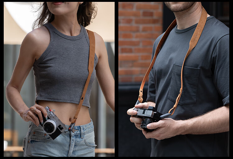 PGYTECH Camera Shoulder Strap for Mirrorless Cameras And Instant Cameras, CCD Camera Strap, Dandelion Camera Strap, Vintage Neck Strap for Canon G7X3 Fuji X100VI, Breathable And Comfortable, Meteor Gray, L 6