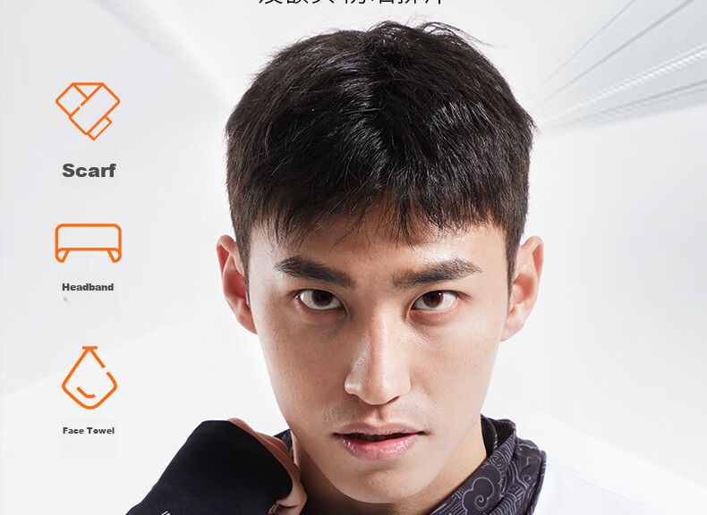 Li-Ning Cycling Sun Protection Face Mask Neck Gaiter for Men, Magic Headband Face Cover Ice Silk Neck Warmer Thin Outdoor Mosquito Repellent 20