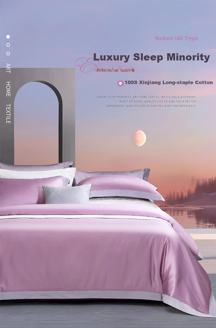 FUANNA Bedding Set of Four Pieces, 100-Count Long-Staple Cotton High-Quality Sateen Set, Upgraded Class A Bed Sheet And Duvet Cover 230*229cm 1