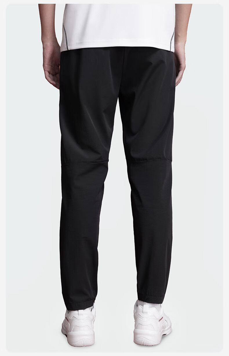 KAWASAKI Men's Woven Badminton Training and Competition Quick-Dry Casual Pants C1532 Black 3XL 3