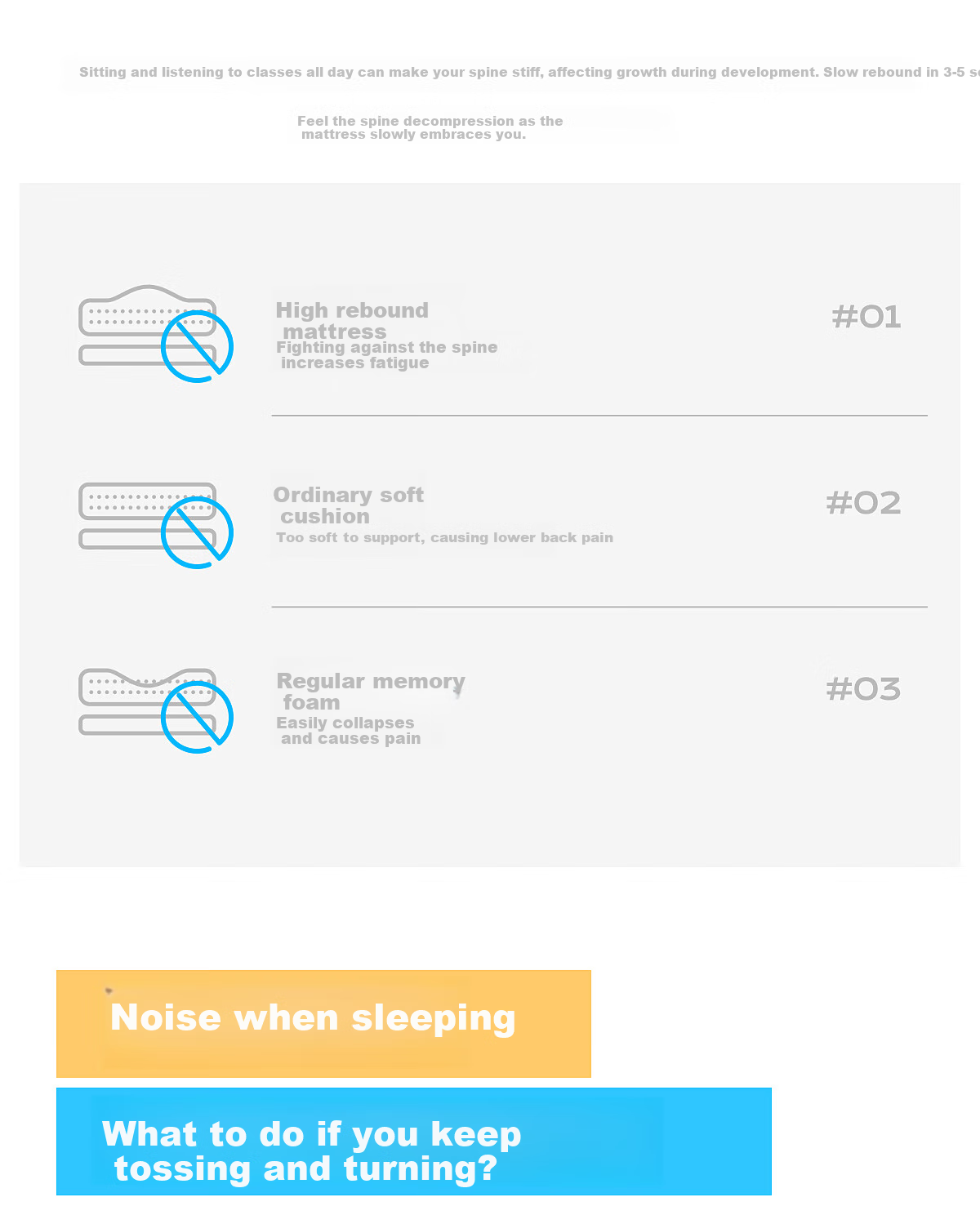 MLILY Student Dormitory Mattress, Memory Foam Bed Pad, Single Tatami Mat, Zero Pressure Soft Thin Mattress, 0.9*1.9m 16