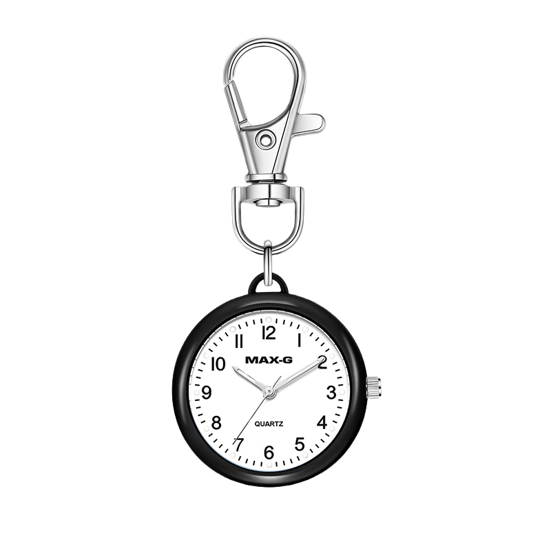 MAX-G Student Children's Mini Keychain Pocket Watch Civil Servant National Exam Mid and High School Exam Watch Unisex Nurse Watch