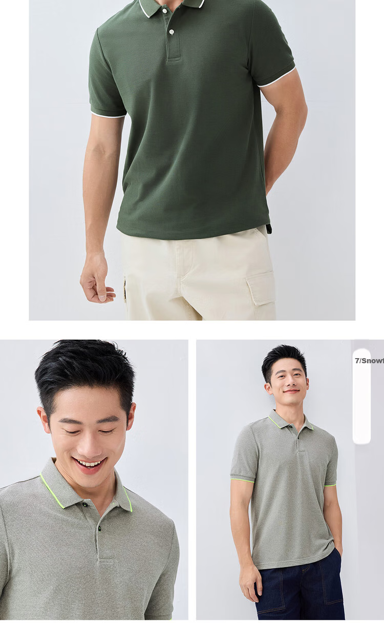 Giordano Polo Shirt for Men, Honeycomb Mesh Pique Fabric, Men's Collared Top Polo Shirt Short Sleeve 01011425 17