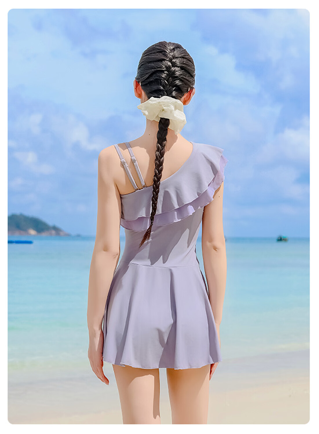 Barbie One-Piece Dress-Style Strap Swimsuit for Women, Adult Sexy Plus Size Slimming Beach Vacation Surfing Swimwear 4