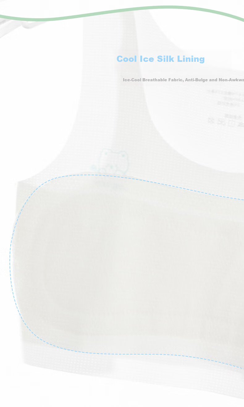 Dingguagua 2-Pack Teenage Girl Underwear Bra for Puberty, Ages 9-12, Seamless Thin Summer Style Camisole for Middle And High School Students And Older Girls 2