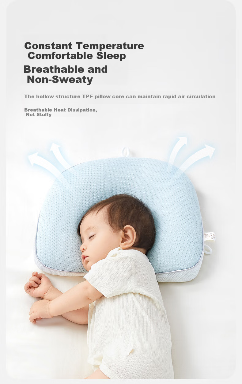 Shiyuejiejing Infant Head Shaping Pillow, TPE Soft Tube for Correcting Head Shape, Double-Sided Use, Suitable for Babies over 3 Months Old, Starry Journey 10