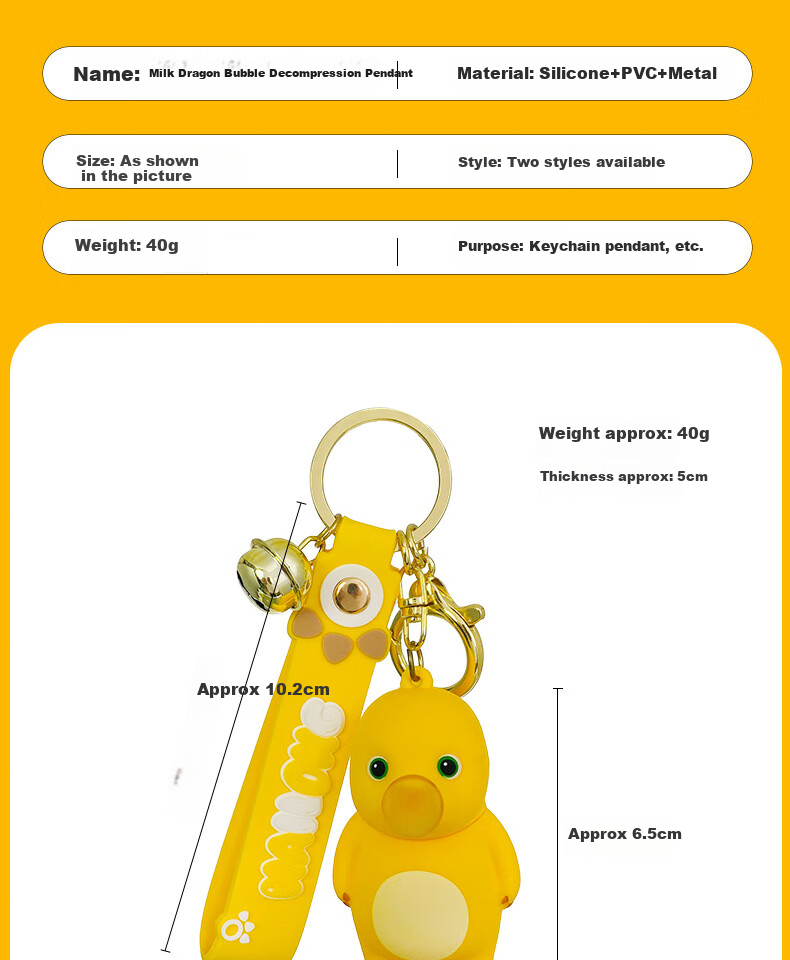 Dijialun Bubble Blowing Keychain, Stress Relief Squeeze Toy, Red Mountain Zoo Car Key Chain Pendant, Birthday Gift 4