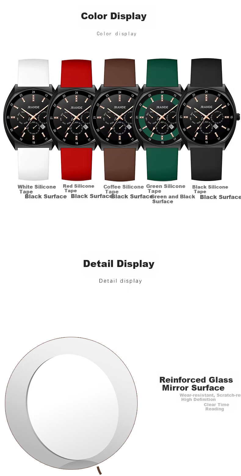 Gelangdi Student Watch Unisex Exam Silent Luminous Mechanical Quartz Wristwatch Civil Servant Valentine's Day Gift 7