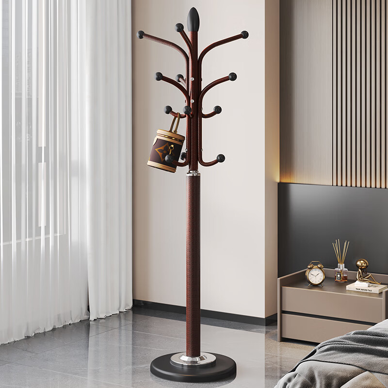 SGMW Floor Standing Coat Rack Metal Iron Clothes and Bag Hanger for Entryway and Bedroom