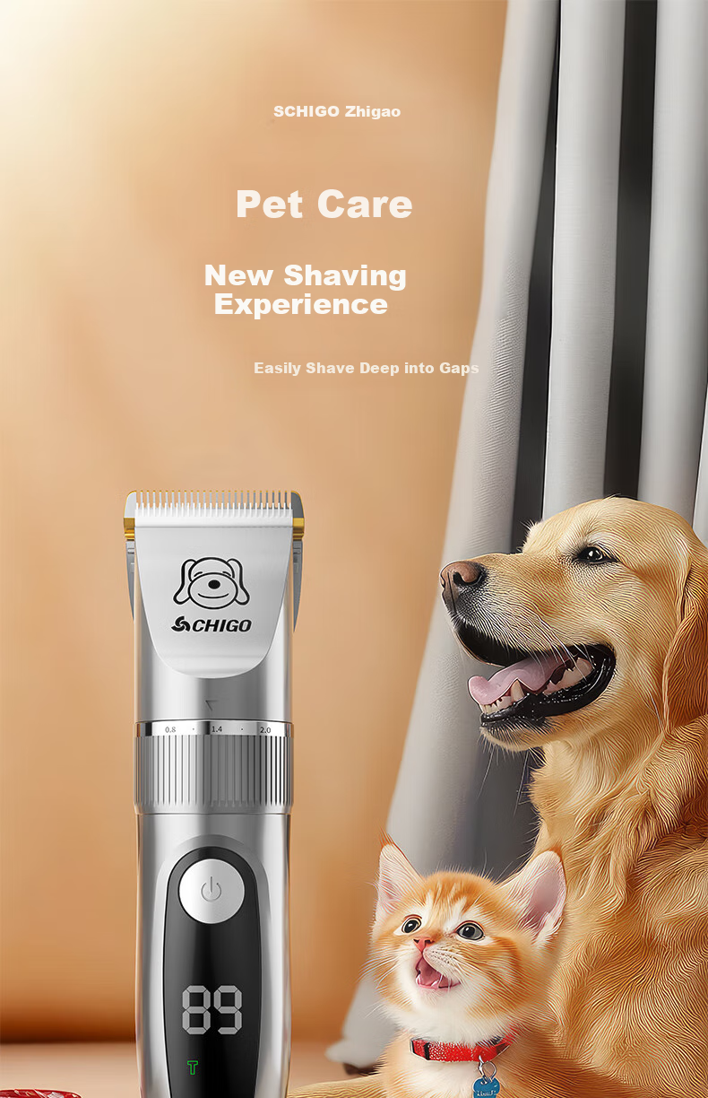 CHIGO Dog Electric Hair Clipper, Pet Grooming Tool, Hair Trimmer, Beauty Styling Pet Cat Hair Clipper, Paw Hair Trimmer, Hair Pusher F858A Graduation Gift 2