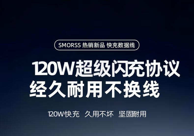 Smorss Data Cable Compatible with OPPO/OnePlus Type-C Charging Cable, 100W Android Fast Charging, OPPO FindX8/x5/x6/K12/Reno8/9pro/Ace Zhenwo, 1 Meter 1