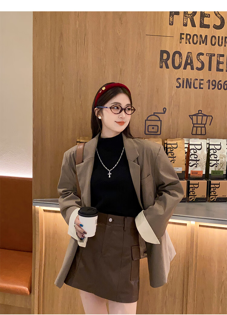 YUZHAOLIN Apricot Half Turtleneck Base Shirt Women's Little Chanel Style Inner Wear 2025 Autumn Winter New Sweater Knit Top 10