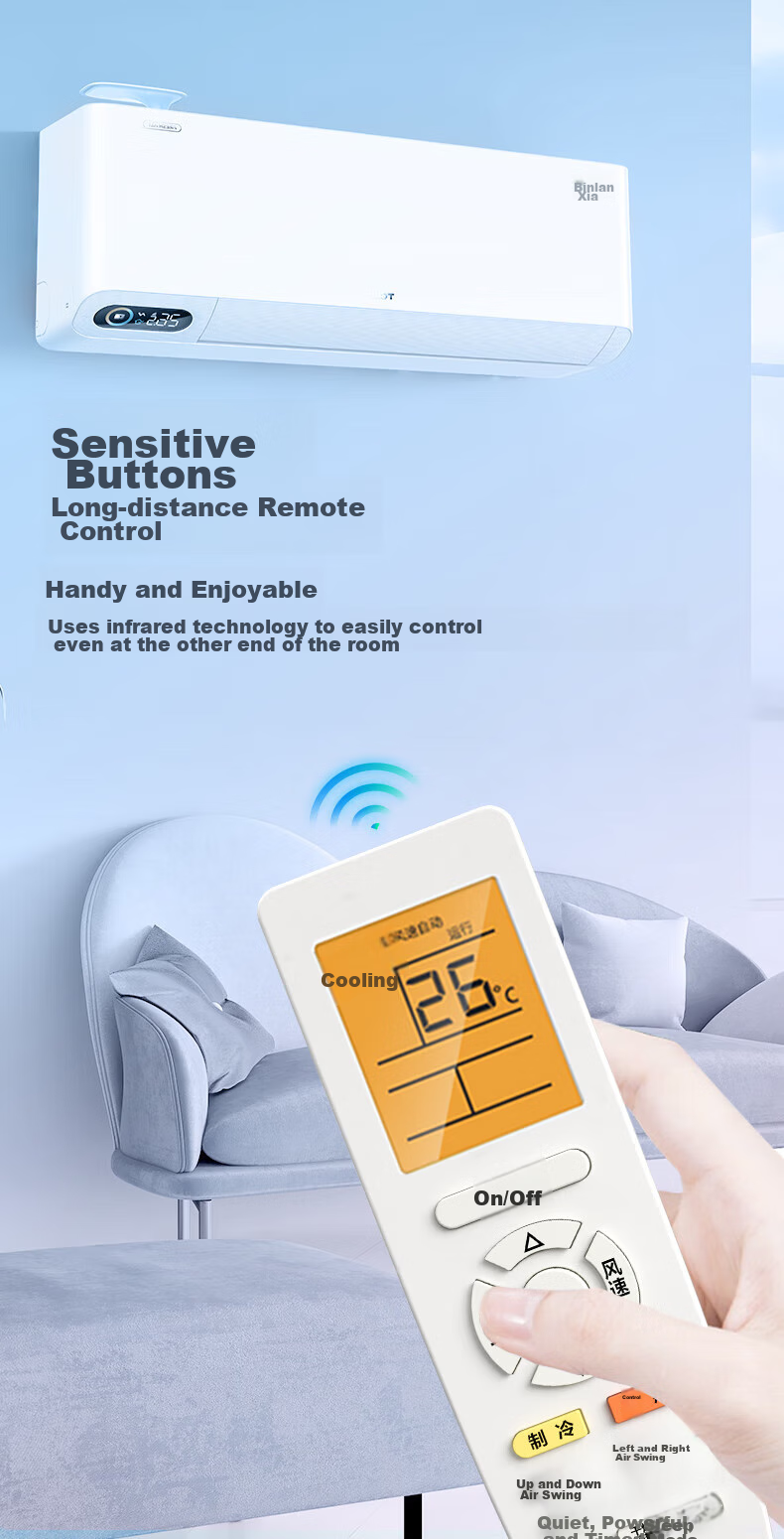 Muhouyingxiong Suitable for Gree Air Conditioner Remote Control, Wall-Mounted Unit, Central Air Conditioning, Ceiling-Mounted Unit, Etc., No Model Difference YBOF2 YADOF YAPOF YAPOF3 Backlit Versio 8