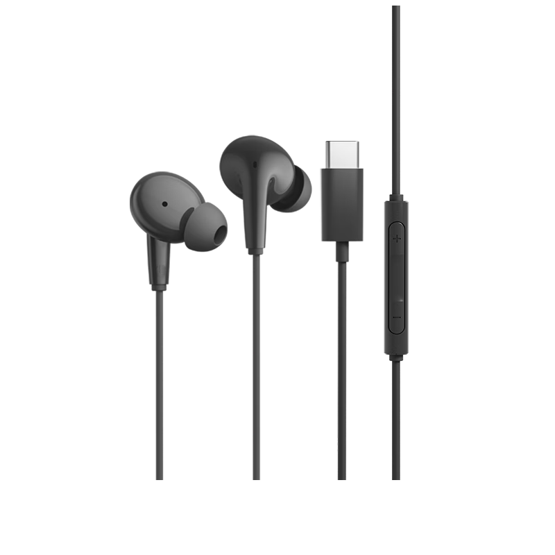EDIFIER H230P Type-C In-Ear Wired Earphones Hi-Res Gold Certified Microphone for Online Classes, Office, Karaoke Compatible with Huawei Xiaomi OPPO Phones Black