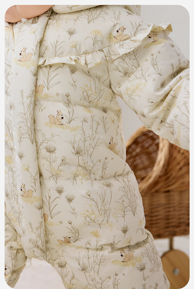 Minibala Girls' Three-Proof Down Jumpsuit Baby Infant Goose Down Romper 2025 Winter 5