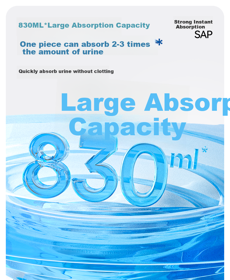 Aishule Adult Diapers Straight Strip L80 Pieces (Size 49*22cm), Odor-Resistant, Antibacterial, for Elderly And Postpartum Women, Incontinence Pads 21