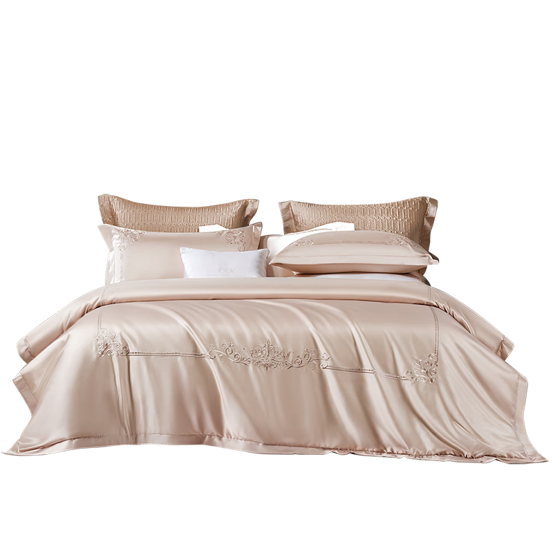 FUANNA 140-Thread Count Pure Cotton Double-Ply Long-Staple Cotton A-Class Duvet Cover Satin Single/Double Quilt Cover for 1.5m Bed