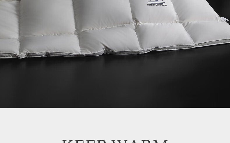 Mercury Home Textiles 95% White Goose Down Quilt Thickened Winter Double Duvet 220×240cm-1100g 24