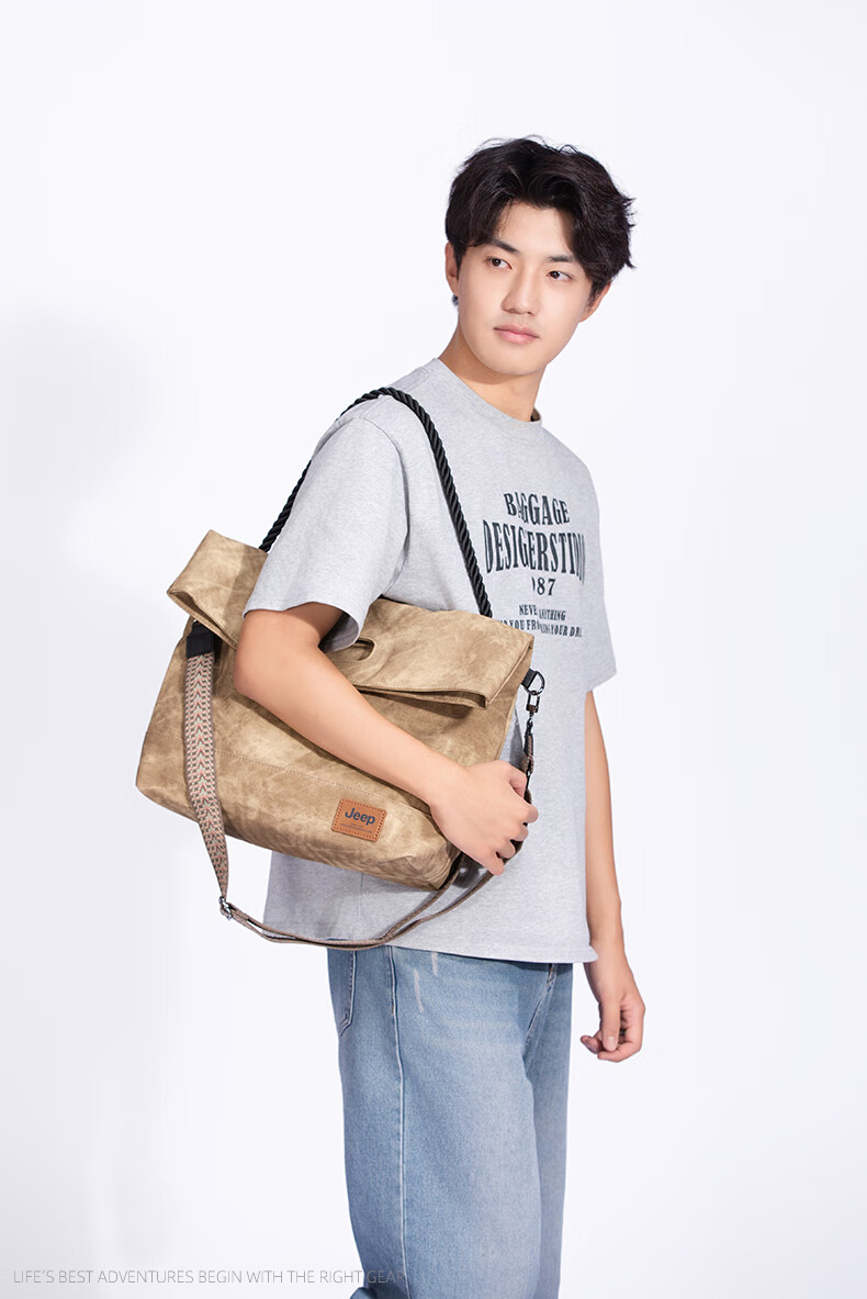 JEEP Crossbody Bag, Retro Casual Style, Versatile, Relaxed And Loose-Fitting, Suitable for Men And Women, Shoulder Bag, Trendy Couple Style Backpack 3