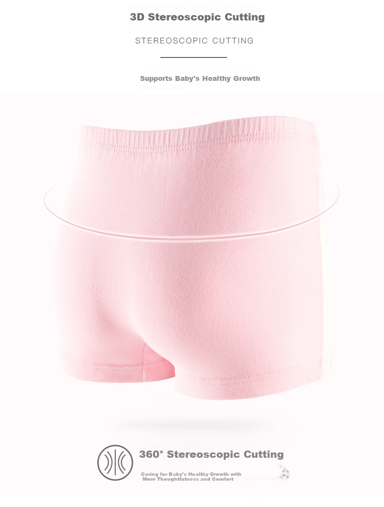 Duomiaowu Girls' Antibacterial Breathable Underwear, Children's Boxer Briefs, Girls' Triangle Shorts, K00060 Triangle Panties, Size 140 6