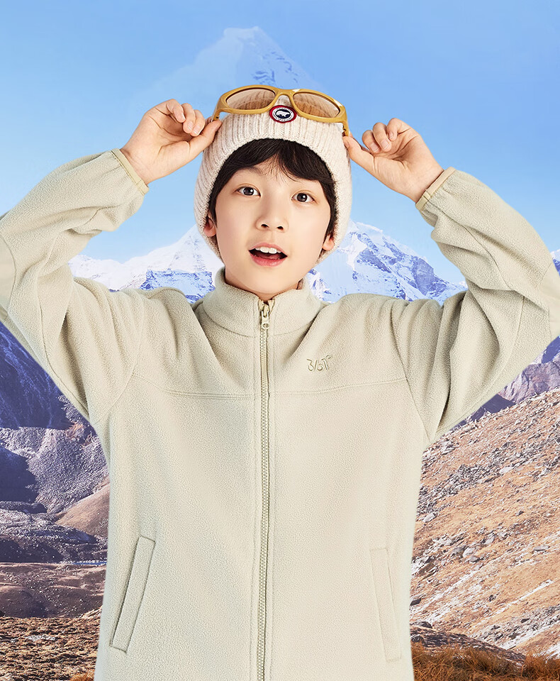 361° Kids Hoodie Autumn Winter Thickened Warm Fleece Sweatshirt Green 150 for Boys and Girls Age 3-14 2