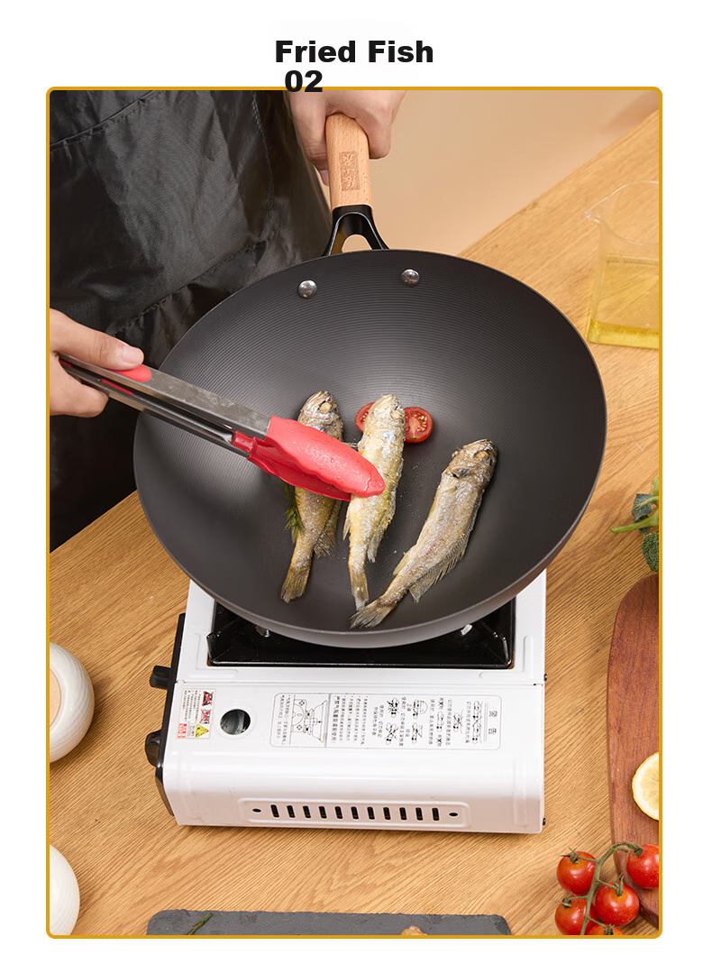 Zhangxiaoquan Iron Series Non-Stick Wok Pan for Home Cooking, 32cm C32890100 6