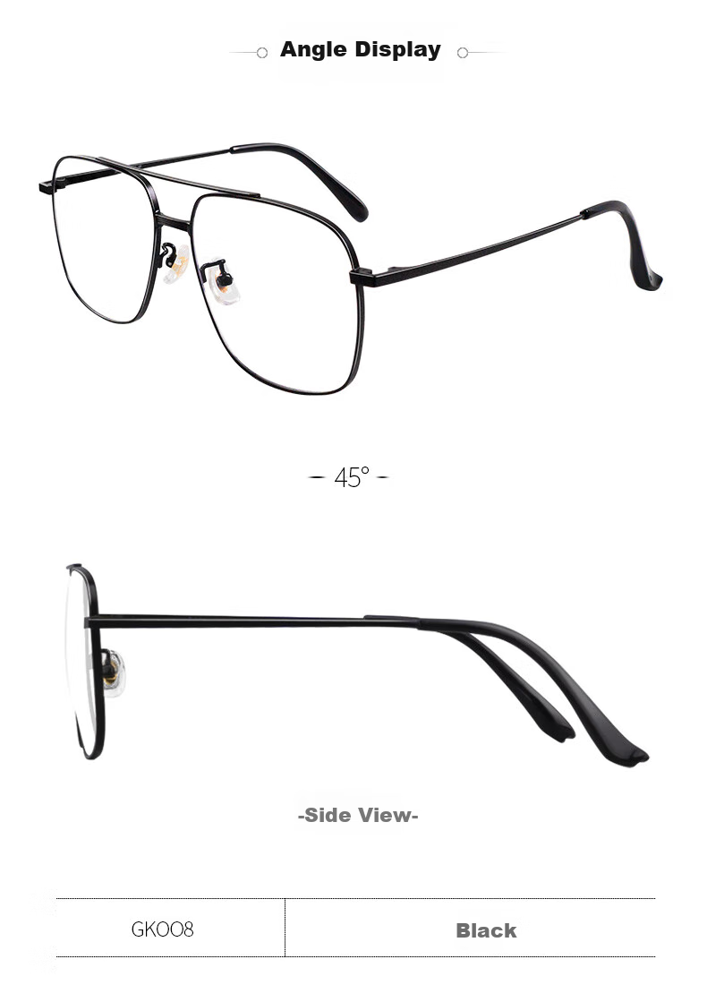 Gameking Myopia Glasses with Blue Light Protection And Radiation Protection for Men And Women, Prescription Available, GK008 Black 10
