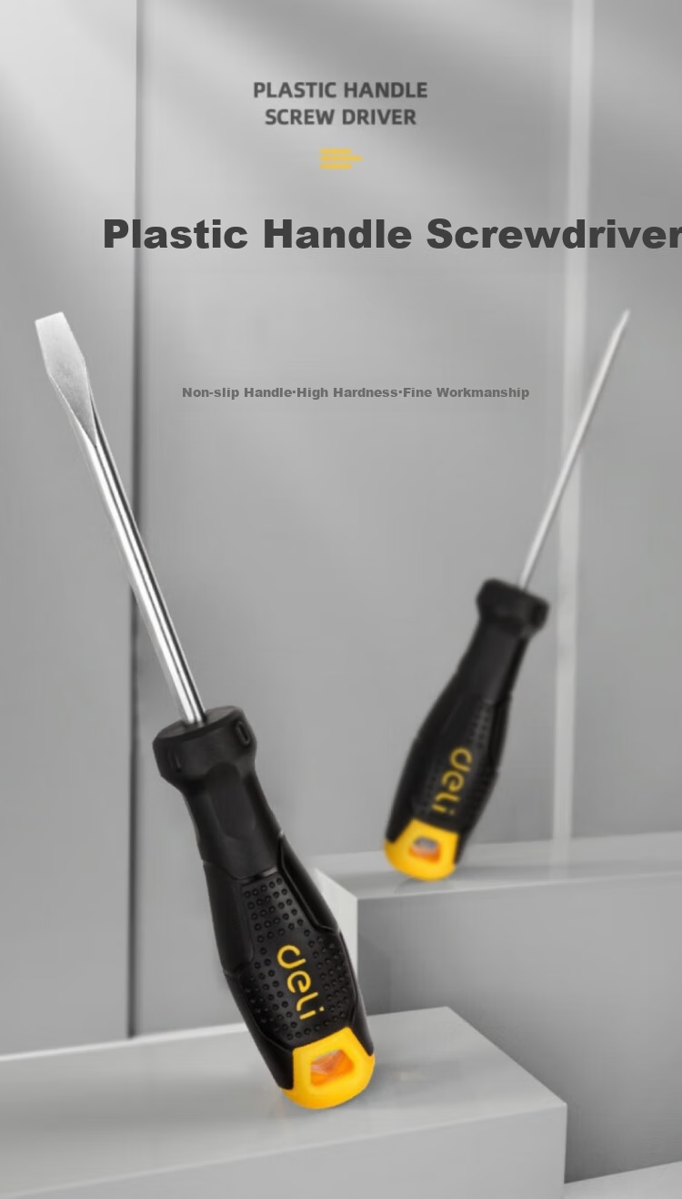 DELIGONGJU Plastic Handle Flat Screwdriver 6x200mm DL6262001 (New And Old Versions Shipped Randomly) 1
