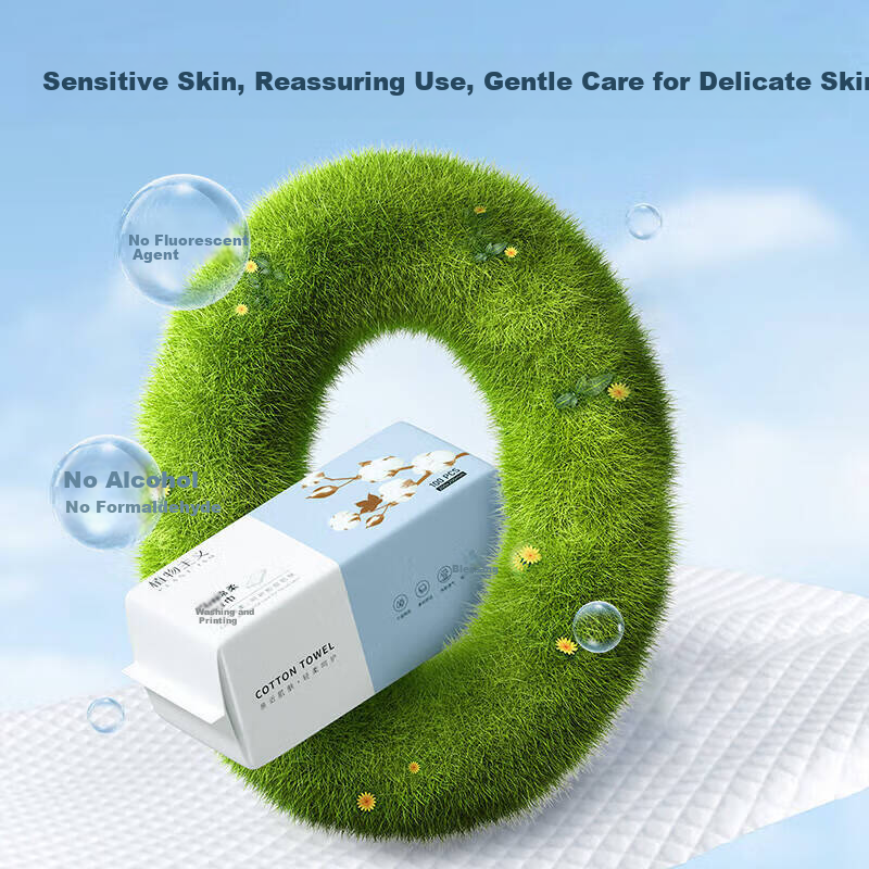 Zhiwuzhuyi Facial Cleansing Wipes, Portable Disposable Soft Dry And Wet Dual-Use Cleansing Wipes, Beauty Makeup Cotton Pads Pull-Out Style, 4 Packs
