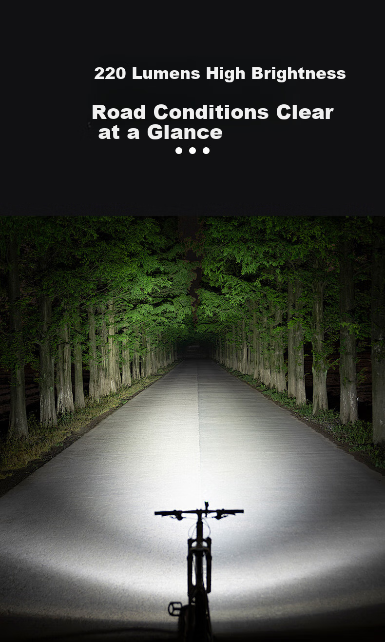 Aokesi Bicycle Front Light, High Beam, Rechargeable, Night Riding Flashlight, Mountain Road Cycling Light, Children's Bike Light, Riding Equipment 7