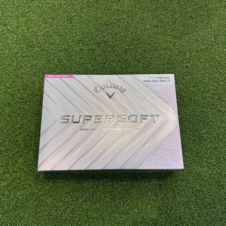Callaway Super Soft Pink Golf Ball with 360-Degree Alignment Ring, Two-Layer, Long Distance, 25-Pack, New Model 13