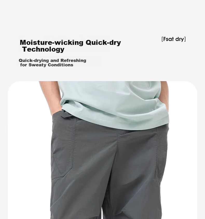 CAMEL Outdoor Quick-Dry Pants for Men, Paratrooper Trousers, Summer Cool-Feeling Wear-Resistant Cargo Pants, Breathable Sweat-Absorbing Sun-Protective Sports Long Pants for Women, S 7