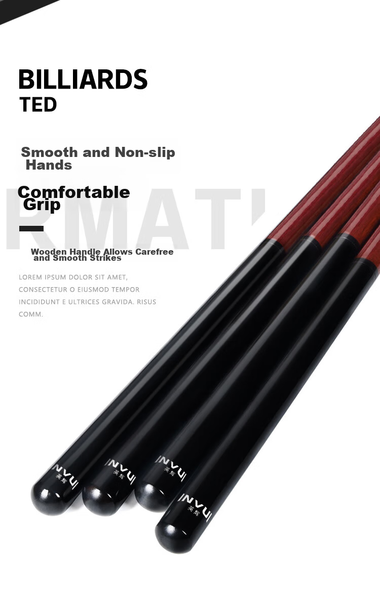 INVUI Integrated Chopping And Jumping Pool Cue, Chinese Black 8 Ball Jump Ball, Short Three-Section Pool Cue R03 7