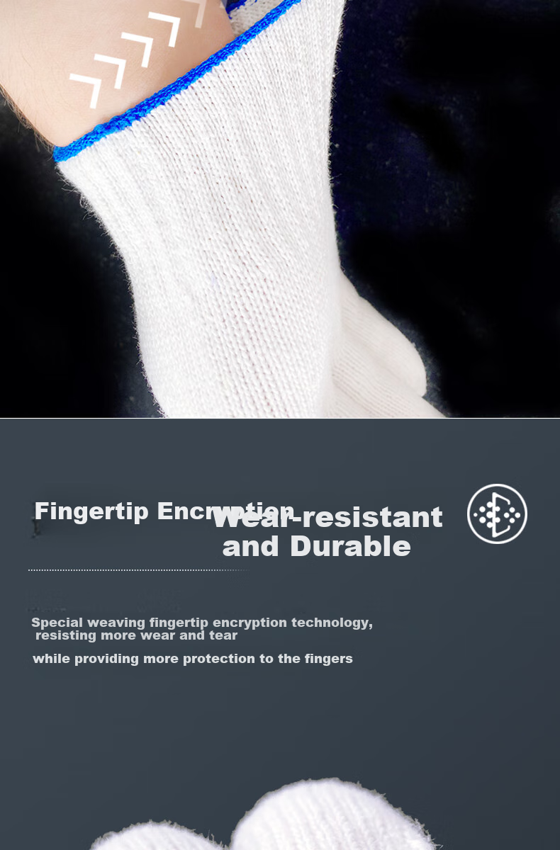 Shengfang Cotton Work Gloves, Thickened with Dotted Grip, Non-Slip, Wear-Resistant, for Construction Sites And Manual Labor, 600 Dots Per Pair, 12 Pairs 5