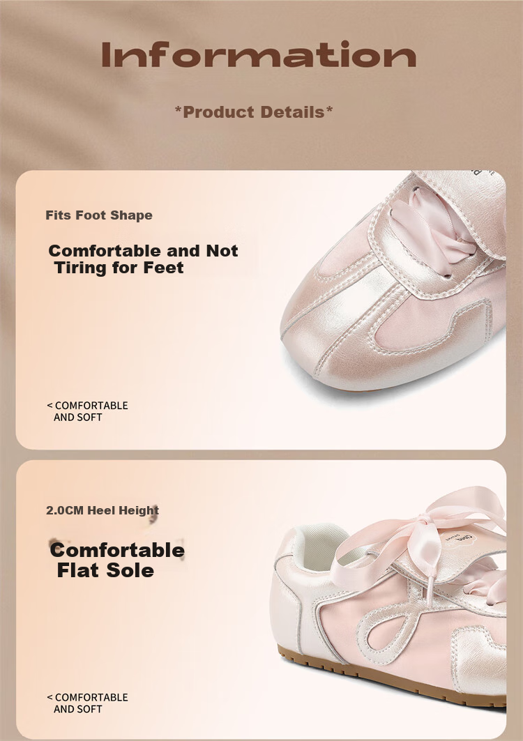 DAPHNE Song Xi Same Style Ballet Training Shoes, Women's New Sneakers, Casual White Shoes, Beige, Size 37 5