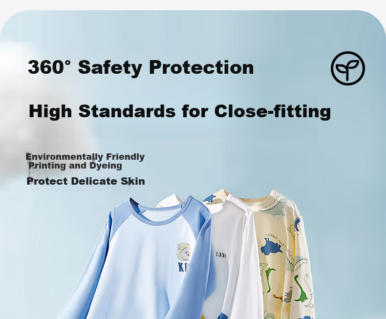 YING BO LUN Boys' Thin Cotton Pajamas, Air Conditioning Wear for Little Boys, Spring And Autumn Children's Home Wear Set, 20619 Light Yellow, Size 110 1
