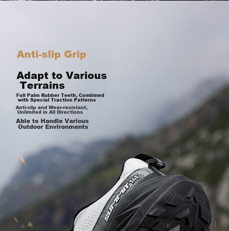 361° Men's Sports Shoes, Breathable Yushan 3 Outdoor Hiking Shock-Absorbing Wear-Resistant Running Shoes for Spring And Summer, Model 672532214-1 22