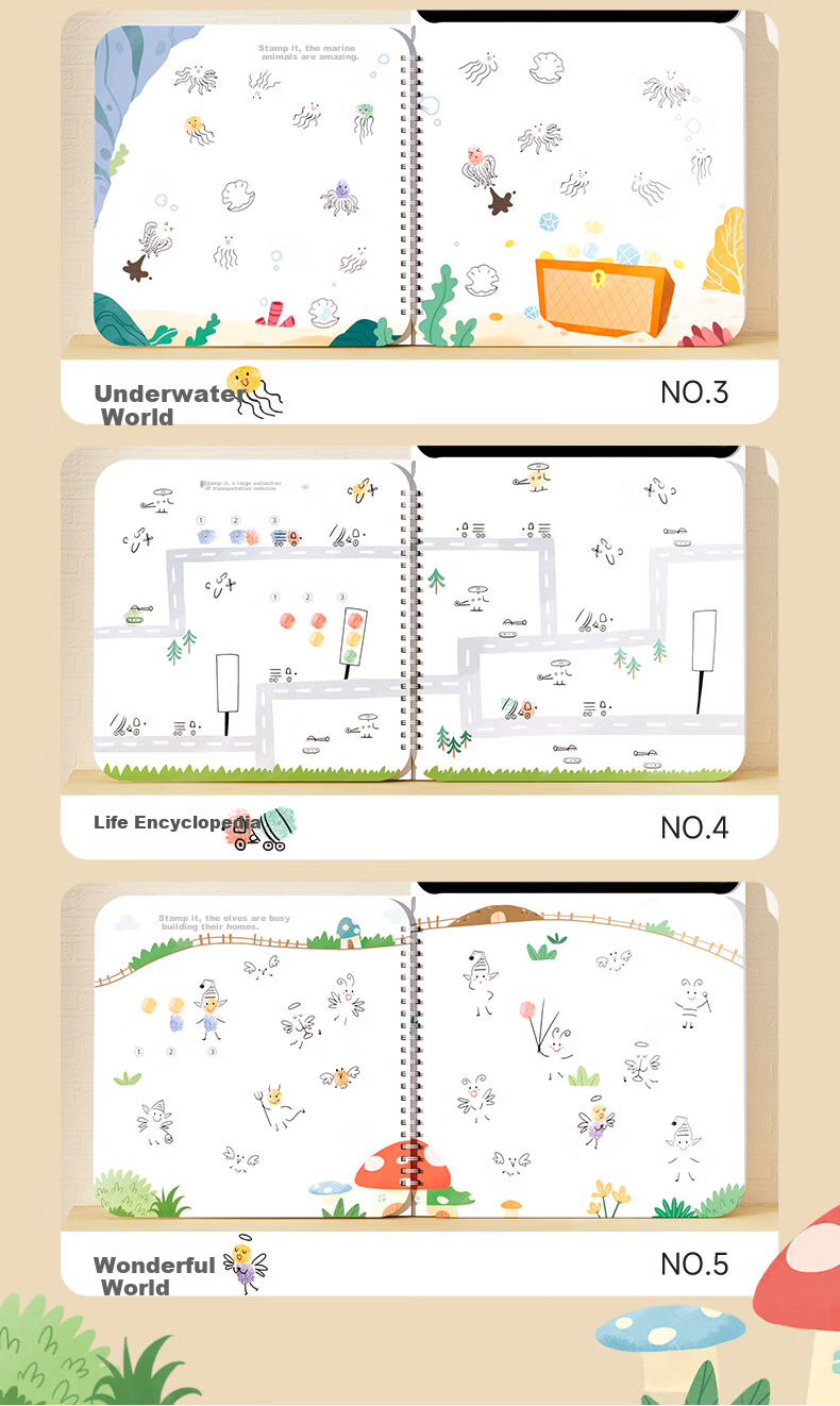 SHIGUANGXUE Spot the Difference Concentration Training Book Children's Toy Fun Puzzle for Boys and Girls New Year Gift 2