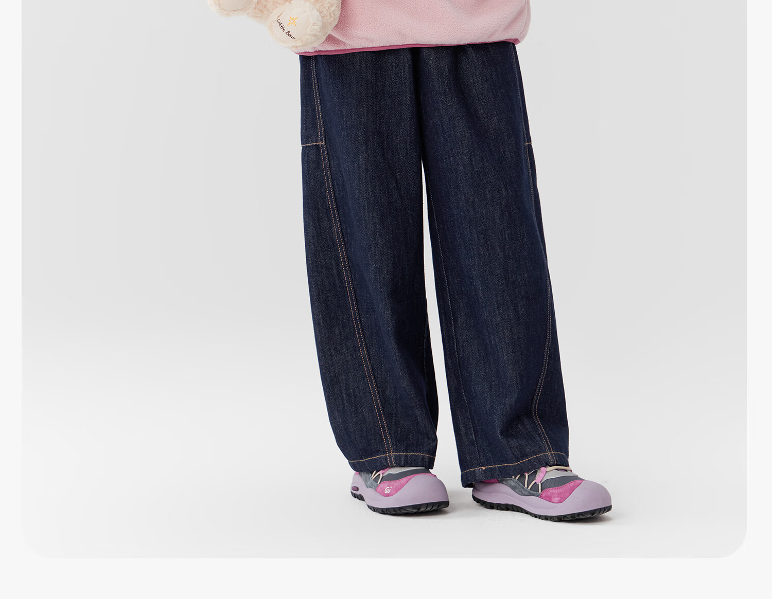 Zuo Xi Girls' Fleece Sweatshirt 2025 New Children's Winter Stand Collar Anti-Static Jacket Pink 120 22