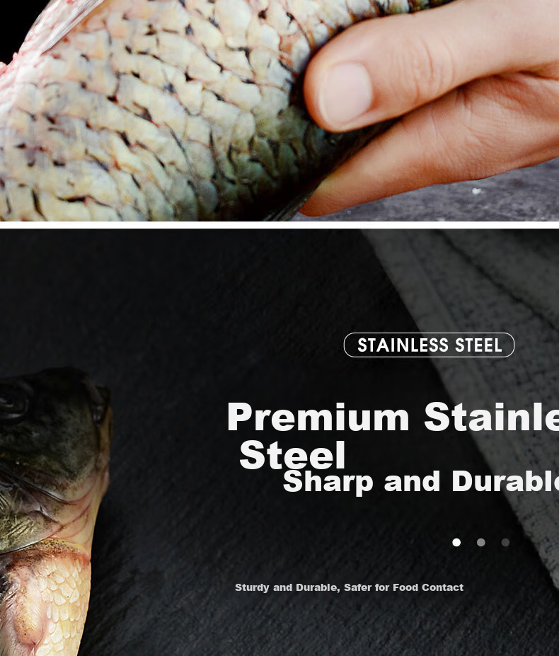 Dipuer 304 Stainless Steel Fish Scale Remover Tool, Fish Scale Scraper, Fish Scale Removal Tool, Fish Scale Brush, Household Multi-Functional Fish Cleaning Knife 10