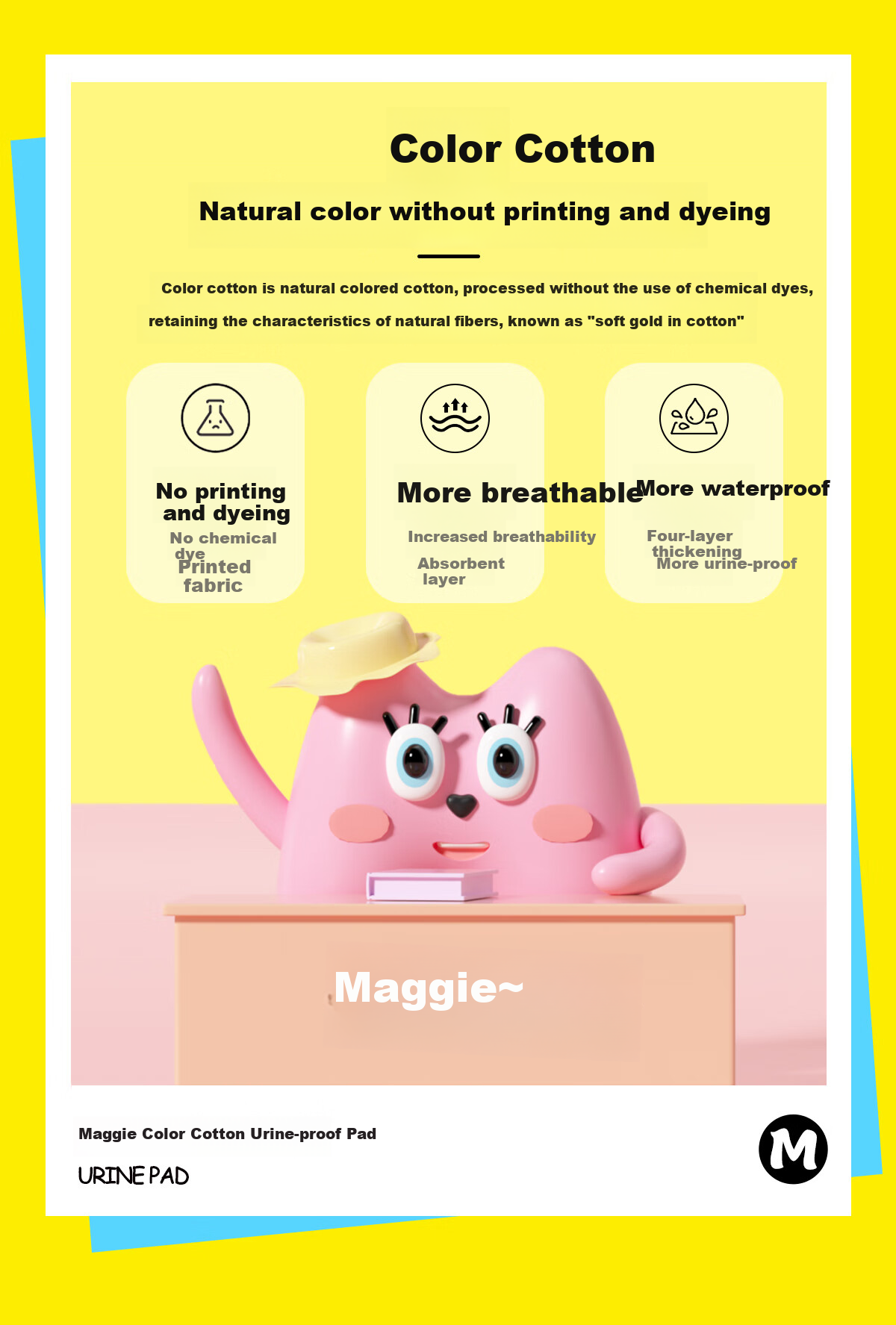 Maigemeng Washable Baby Changing Pad, Cotton Waterproof And Leak-Proof Bed Sheet for Infants, 80*100cm 3