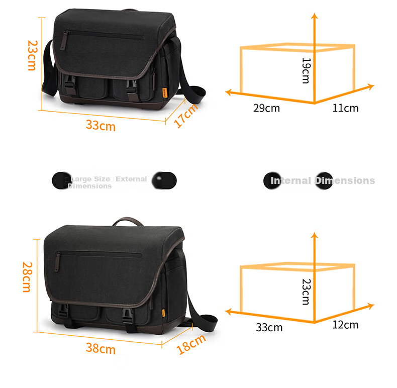 CWATCUN Vintage Shoulder Camera Bag, Large Capacity Crossbody Photography Bag for Daily Commute And Travel 5